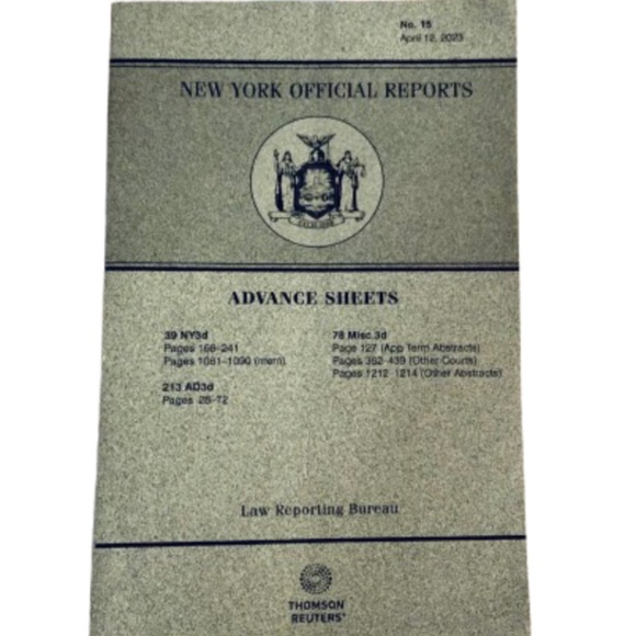 NY Official Reports Law Reporting Bureau - Picture 1 of 9